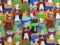 Preview: Patchworkstoff von Timeless Treasures mit Katzen mit bunten Schals